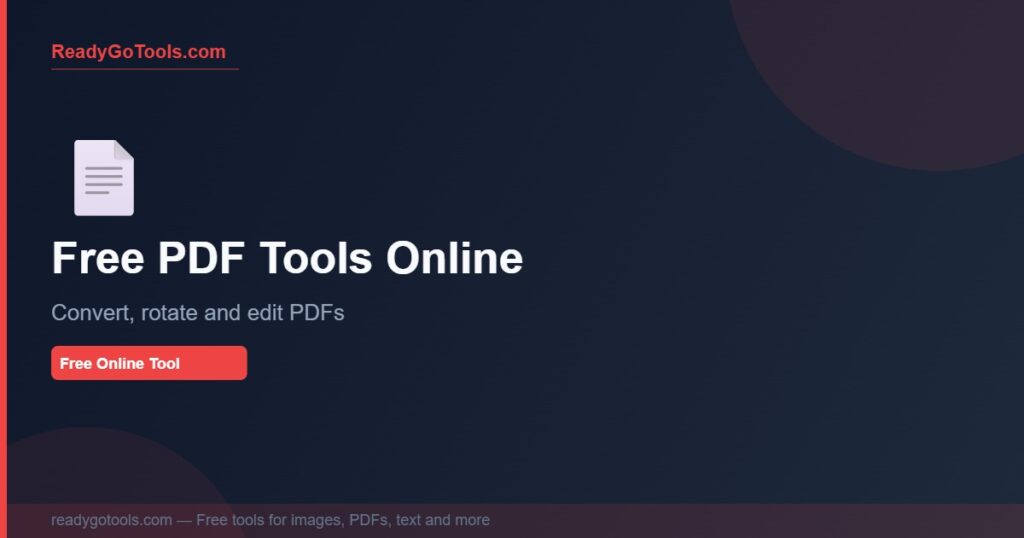 free pdf tools online - convert rotate and edit pdf no software