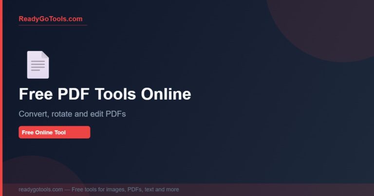 free pdf tools online - convert rotate and edit pdf no software
