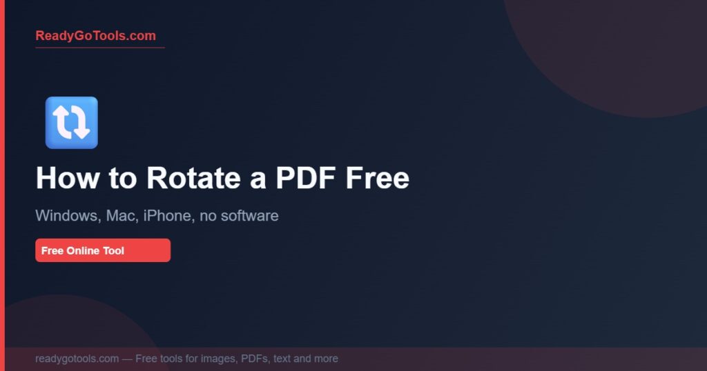 how to rotate a pdf free - online windows mac iphone guide