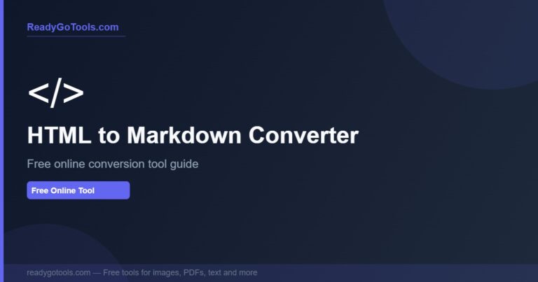 html to markdown converter - free online tool guide
