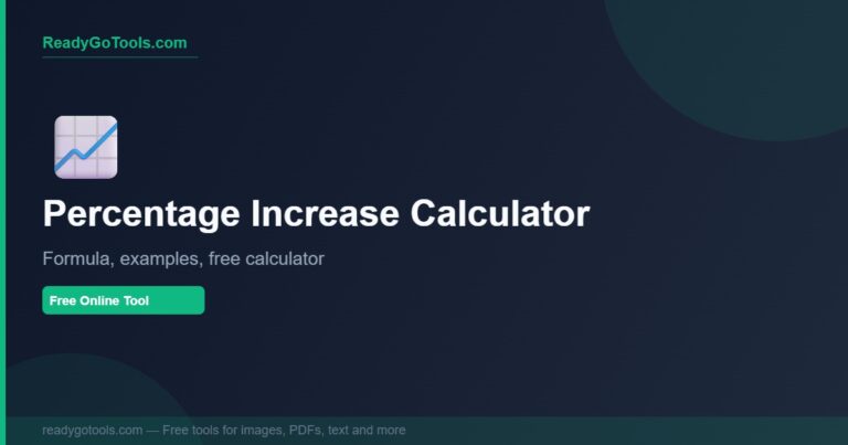 percentage increase calculator formula and examples - free tool