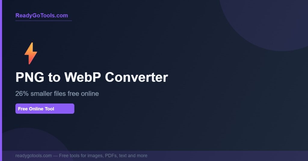 png to webp converter free - 26 percent smaller files online