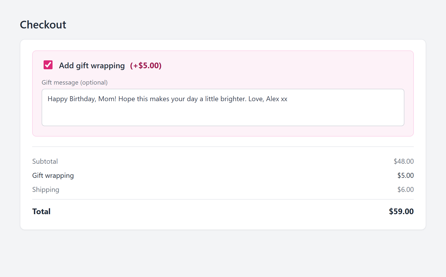 Add gift wrapping option with a fee on the WooCommerce checkout page
