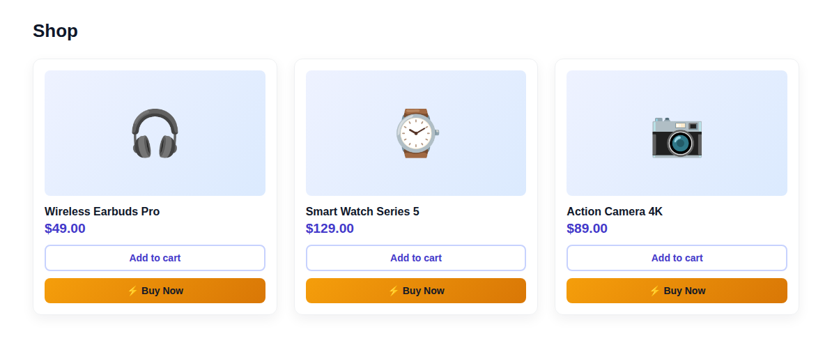 Buy Now buttons on a WooCommerce shop page grid